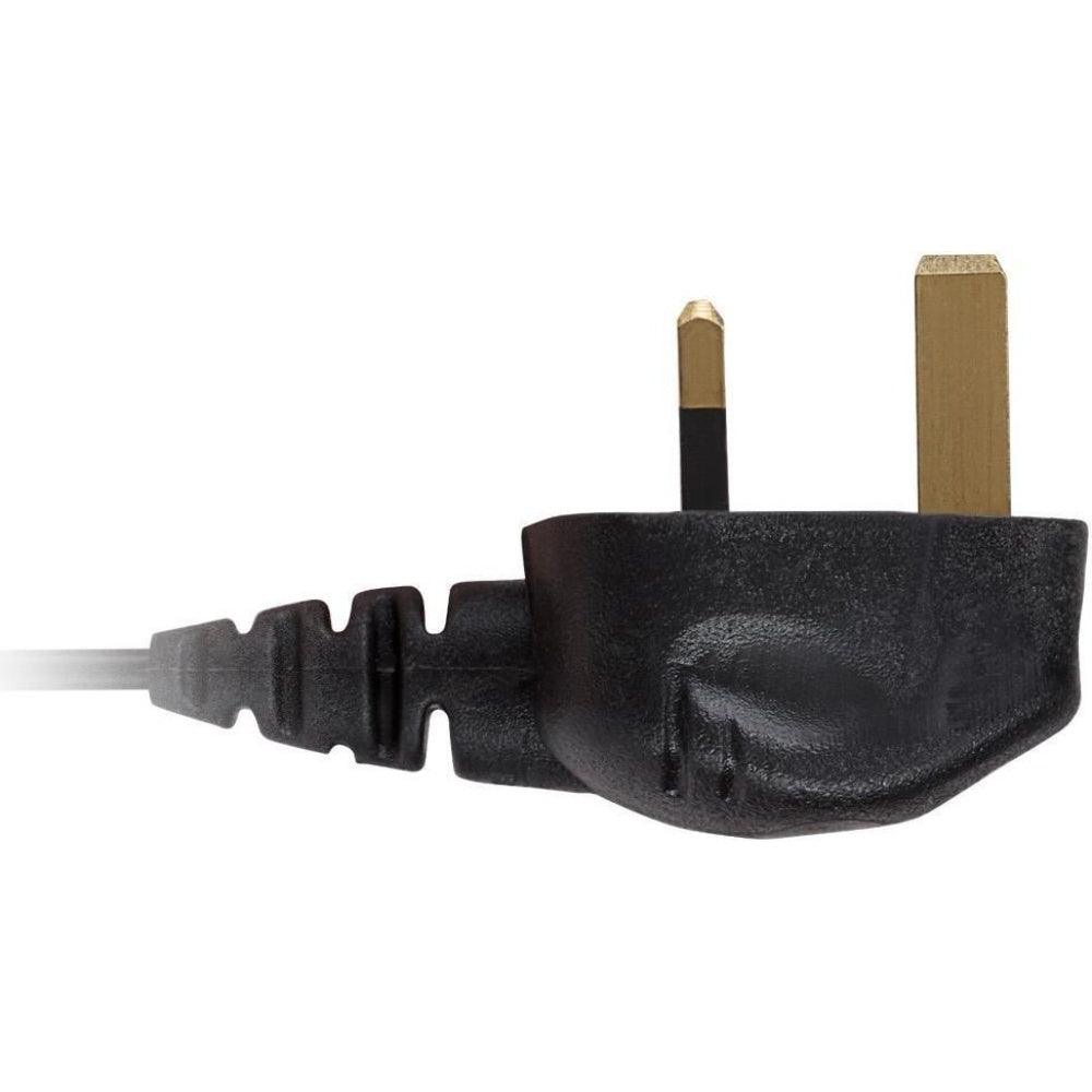 Maplin Power Lead IEC C7 Fig 8 2 Pin Plug to UK 3 Pin Mains Plug - 2m, 3 Amp Fuse