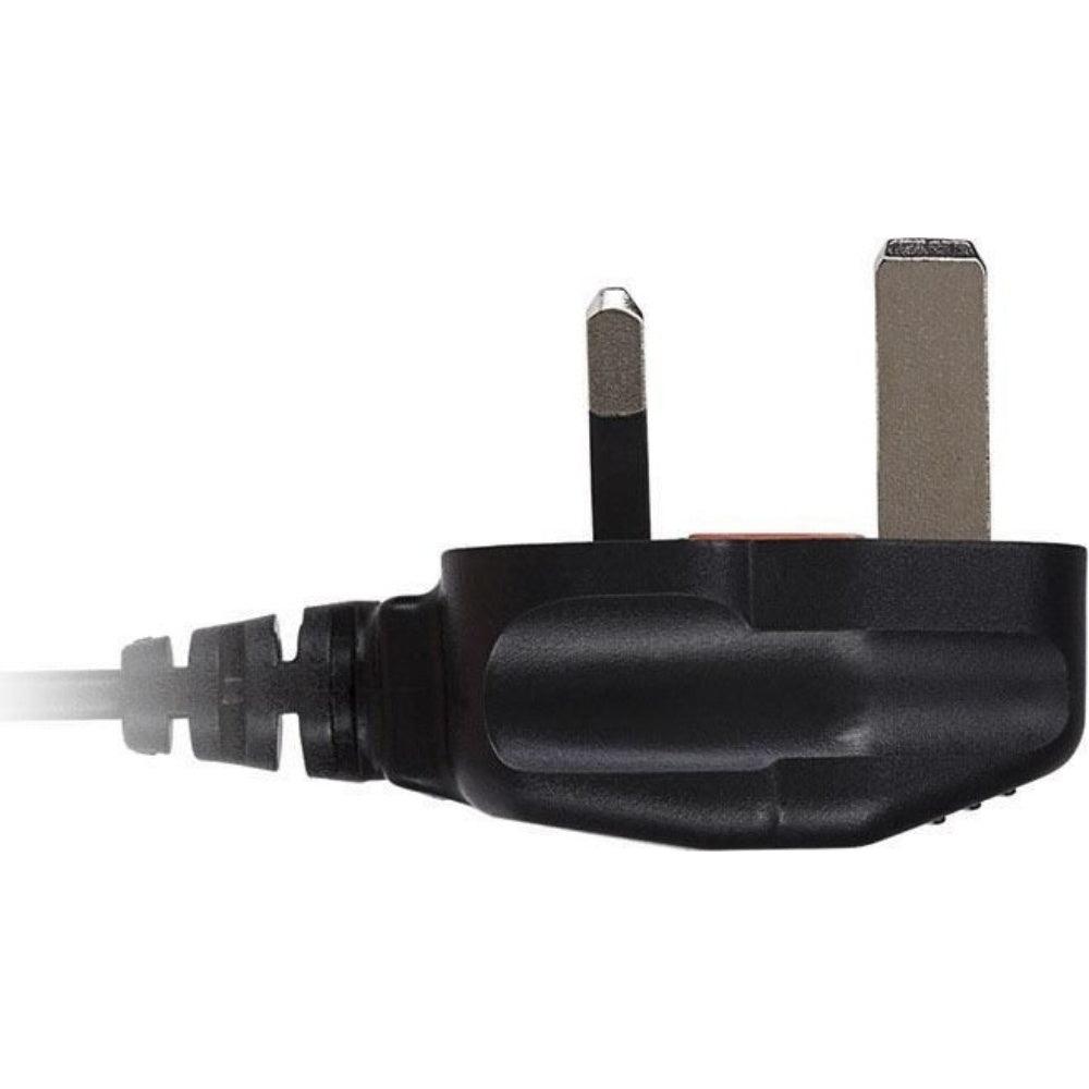 Maplin Power Lead IEC C7 Fig 8 2 Pin Plug to UK 3 Pin Mains Plug - 1.5m, 3 Amp Fuse