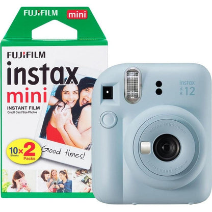 Fujifilm Instax Mini 12 Instant Camera - Pastel Blue - Camera + 20 Shot Pack