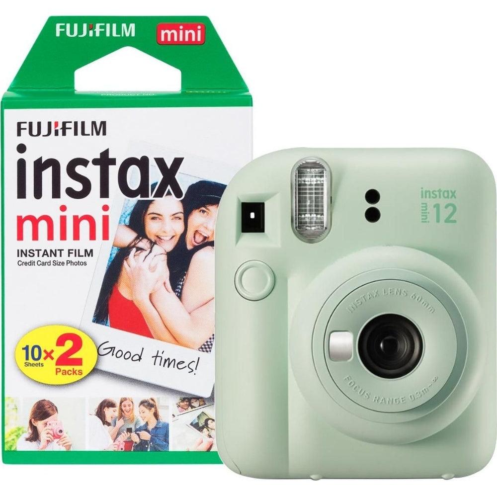 Fujifilm Instax Mini 12 Instant Camera - Mint Green - Camera + 20 Shot Pack