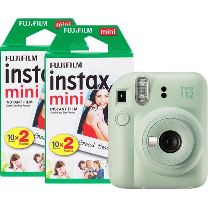 Fujifilm Instax Mini 12 Instant Camera - Mint Green - Camera + 40 Shot Pack