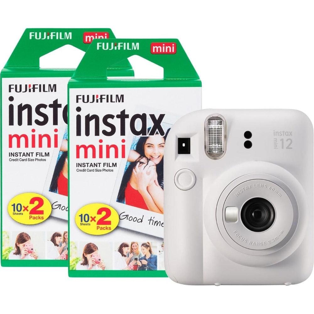 Fujifilm Instax Mini 12 Instant Camera - Clay White - Camera + 40 Shot Pack