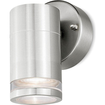 4lite Marinus GU10 Single Direction Outdoor Wall Light without PIR - Stainless Steel - Pack of 2