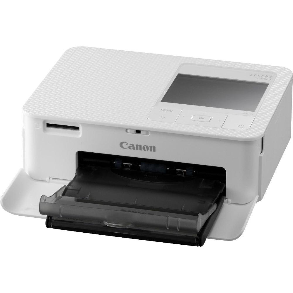 Canon SELPHY CP1500 Wireless Photo Printer inc RP-108 Ink Paper Set - White