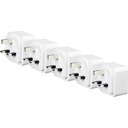 4lite WiZ Connected 3-Pin UK Smart Plug - Pack of 5