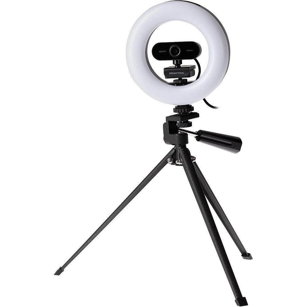 PRAKTICA Full HD Webcam Ring Light & Tripod Kit