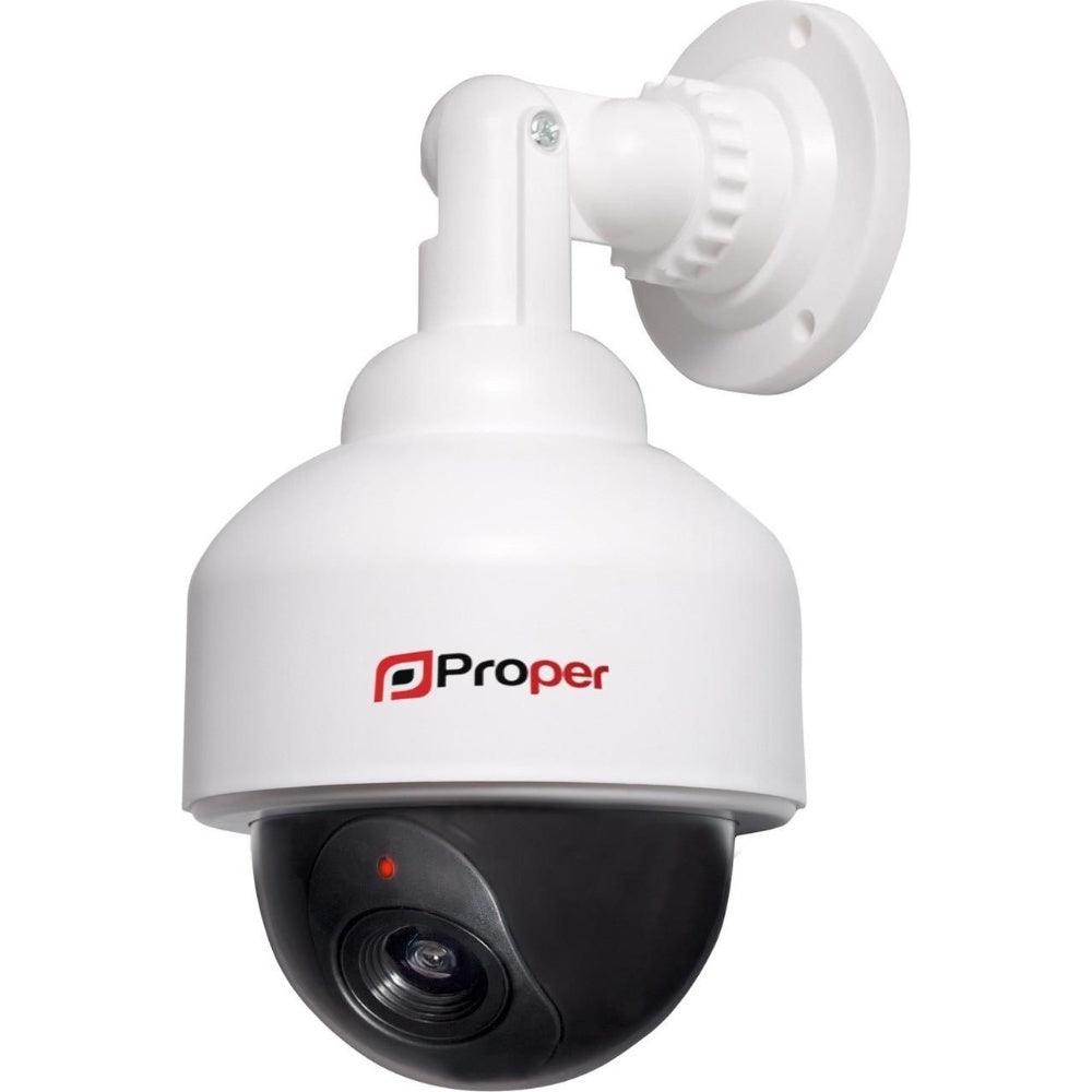 ProperAV Imitation Security Speed Dome Camera with Flashing Light White