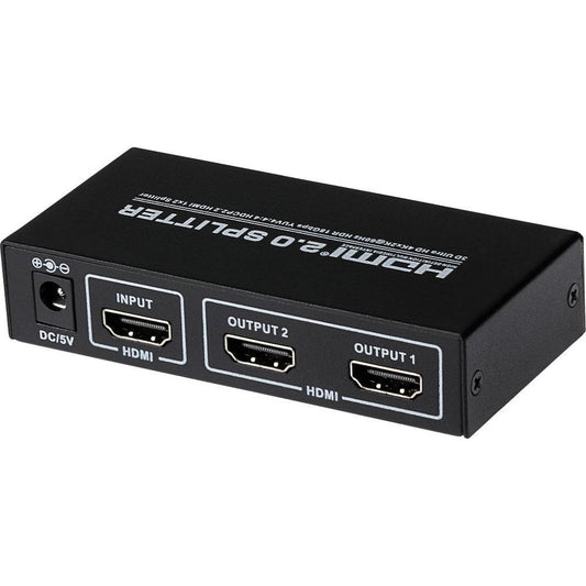 Maplin HDMI Splitter Hub 1 Port In 2 Ports Out Ultra HD 4K/60fs Bandwidth 18Gbps