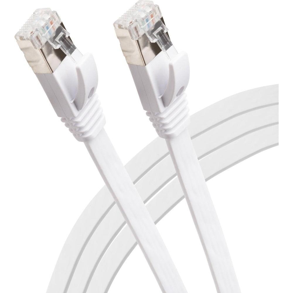 Maplin RJ45 CAT6 UTP Flat Ethernet LAN Cable - White 3m