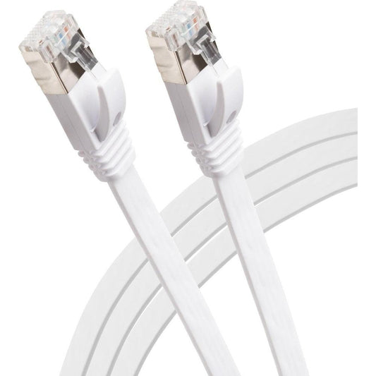 Maplin RJ45 CAT6 UTP Flat Ethernet LAN Cable - White 15m