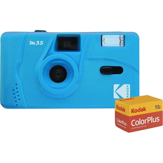 Kodak M35 Film Camera 35mm Reusable with 36 Exposure Film Pack - Cerulean Blue