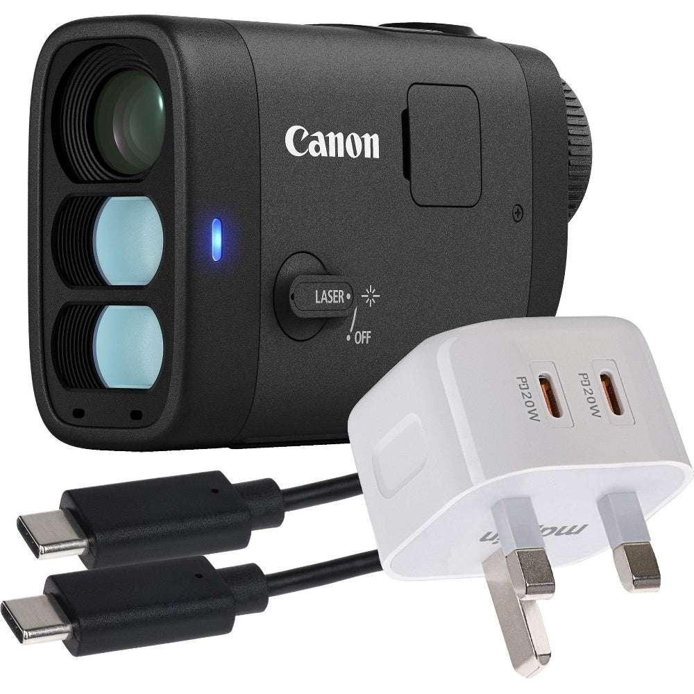 Canon PowerShot Golf Laser Rangefinder wit Built-in Camera + Charging Cable Plug