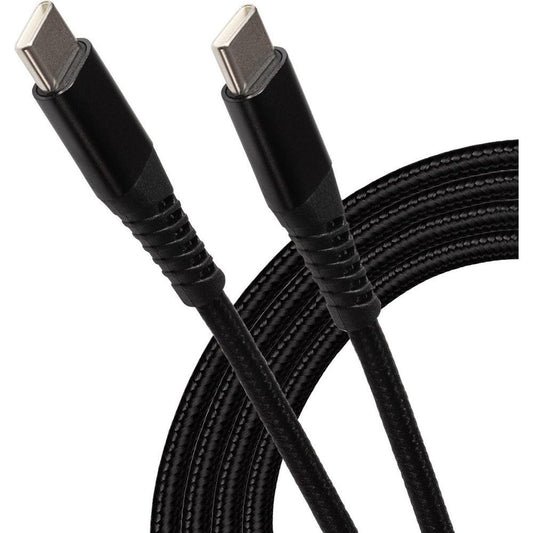 PRAKTICA USB-C to USB-C Braided Camera Charging Cable - Black 2m