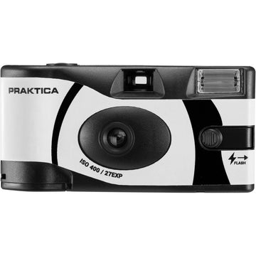 PRAKTICA Single Use Disposable Black & White Film Camera with Flash - Black - Single - Compact Film Cameras | Hipeon