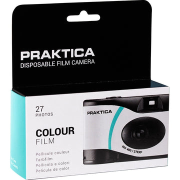 PRAKTICA Single Use Disposable Colour Film Camera with Flash - Green - Pack of 10 - Compact Film Cameras | Hipeon