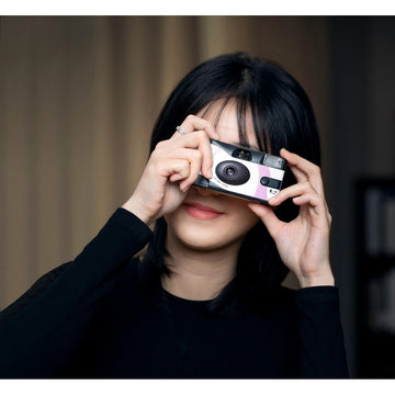 PRAKTICA Single Use Disposable Colour Film Camera with Flash - Pink - Pack of 10 - Compact Film Cameras | Hipeon