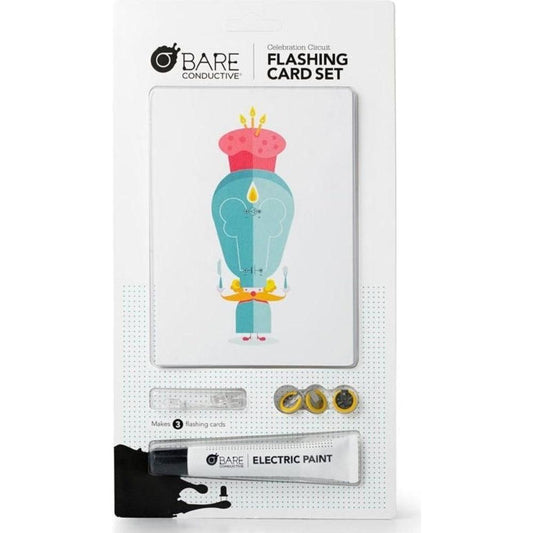 BARE CONDUCTIVE Flashing Greeting Card Set Celebration Circuit