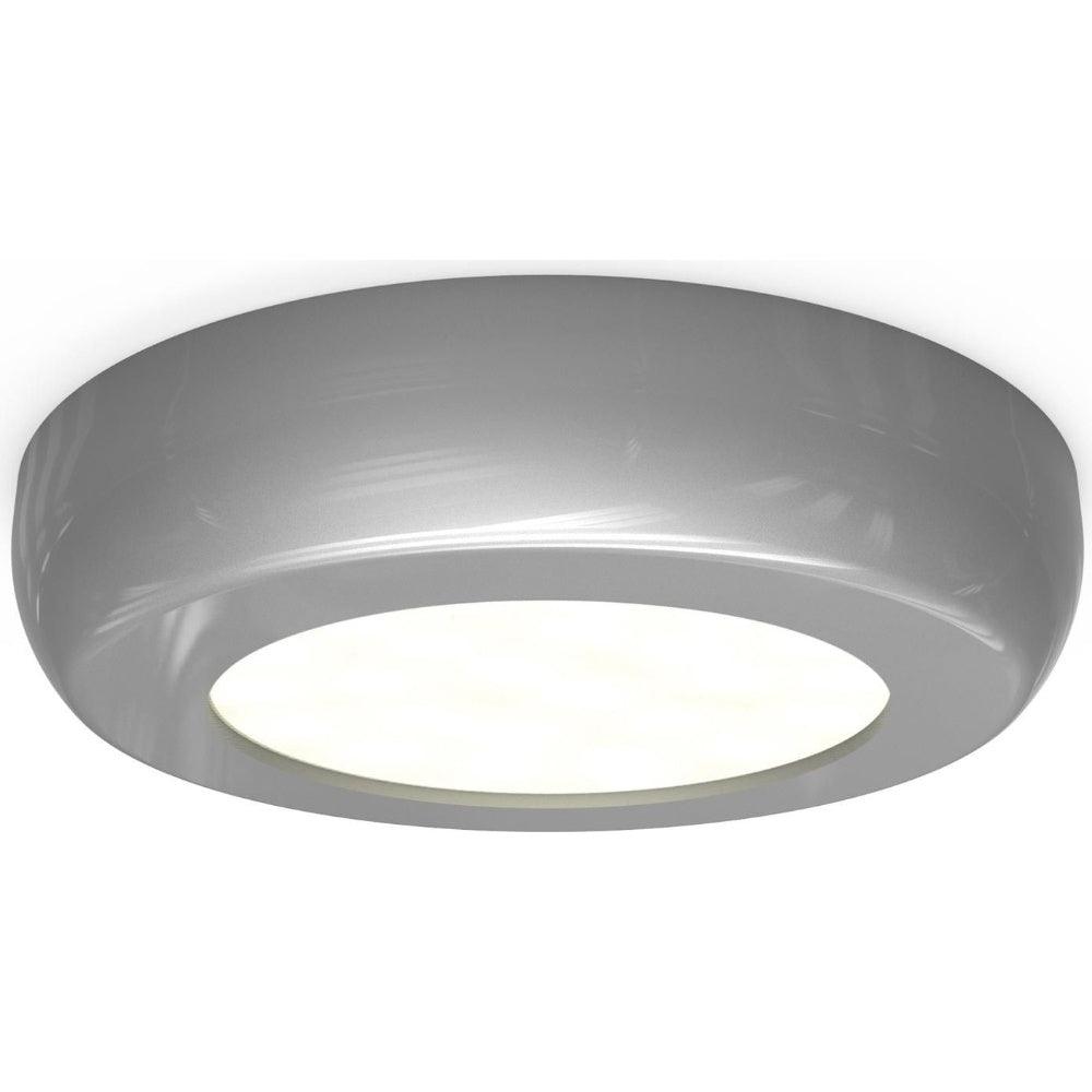 4lite Circle Cabinet Mains Powered 132 Lumens LED Light - Silver - Single