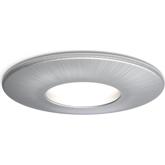 4lite IP65 GU10 Fire-Rated Downlight - Satin Chrome - Single