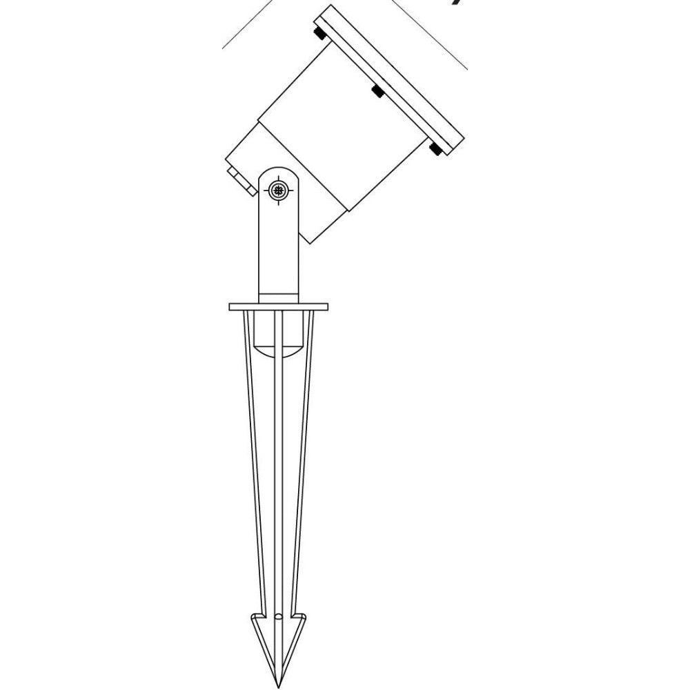 4lite GU10 Outdoor Garden Spike Light - Single