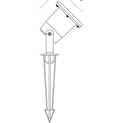 4lite GU10 Outdoor Garden Spike Light - Single