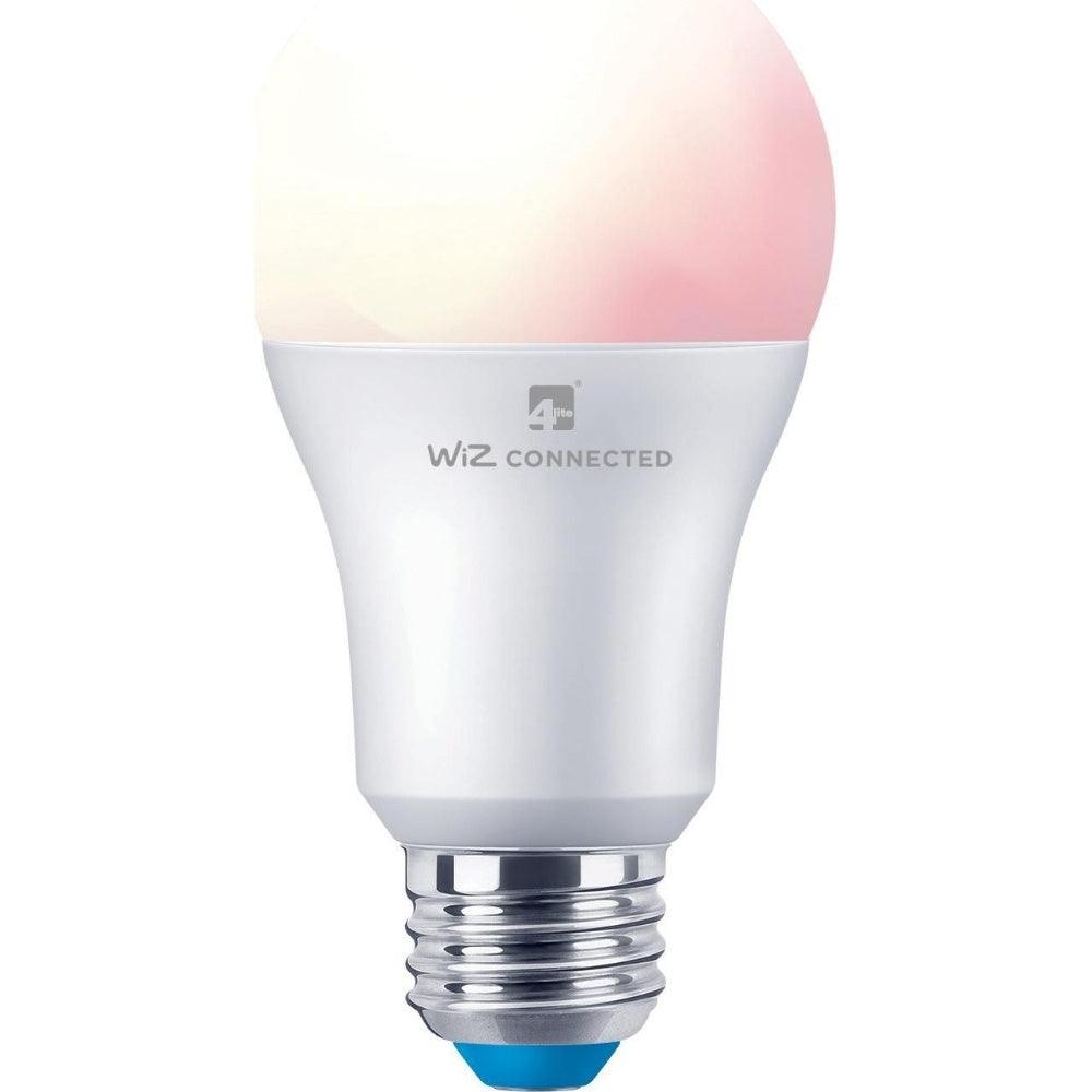 4lite WiZ Connected A60 Dimmable Multicolour WiFi LED Smart Bulb - E27 Large Screw - Single