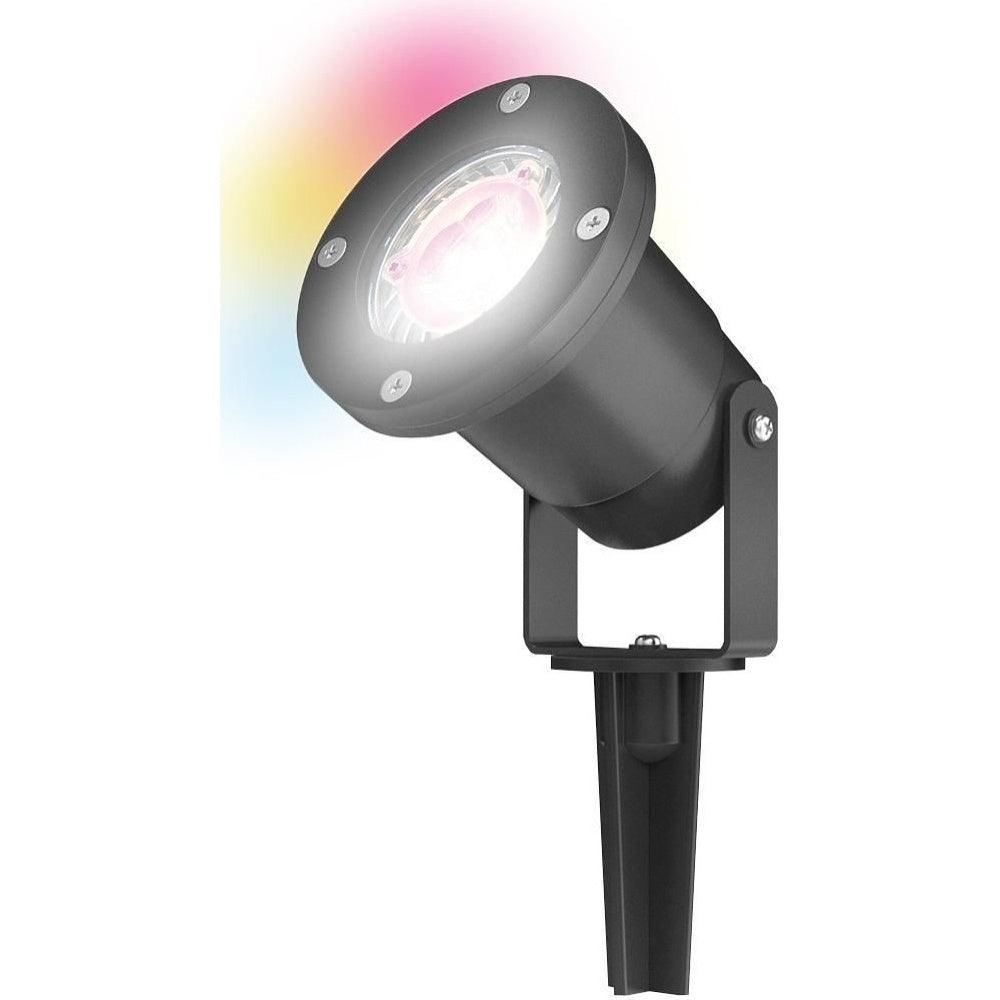 4lite WiZ Connected Outdoor IP65 Multicolour GU10 Smart LED Spike Light - Single