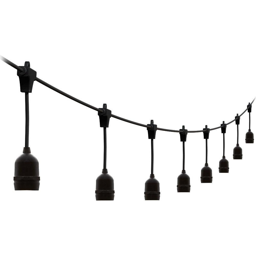 4lite Festoon Outdoor String Light E27 Screw Lamp Holders (Bulbs Not Included) - 20m