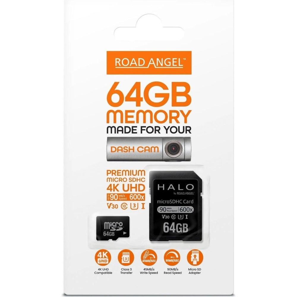 Road Angel RSD64 Dashcam Optimised 64GB Micro SD Card