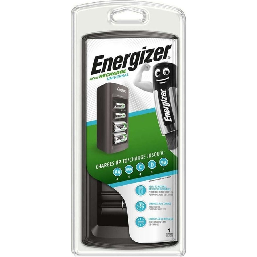 Energizer Universal Charger for AA, AAA, C, D and 9V Rechargeable Batteries
