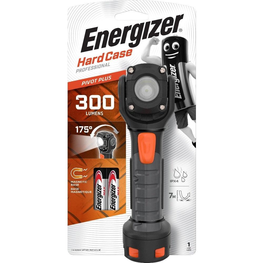 Energizer Professional Hard Case 300 Lumens LED Torch Pivot Head with Magnetic Base