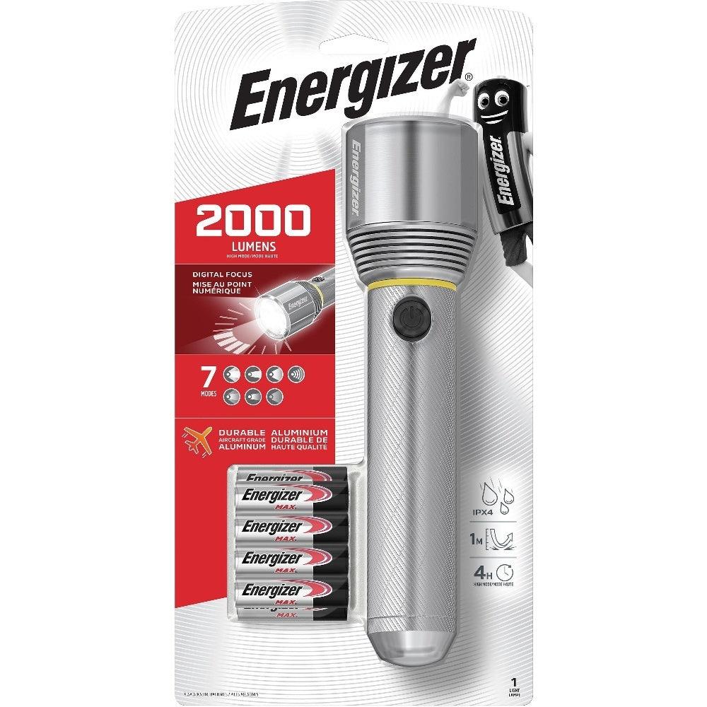 Energizer Metal Case LED Torch 2000 Lumens 7 Modes Waterproof IPX4