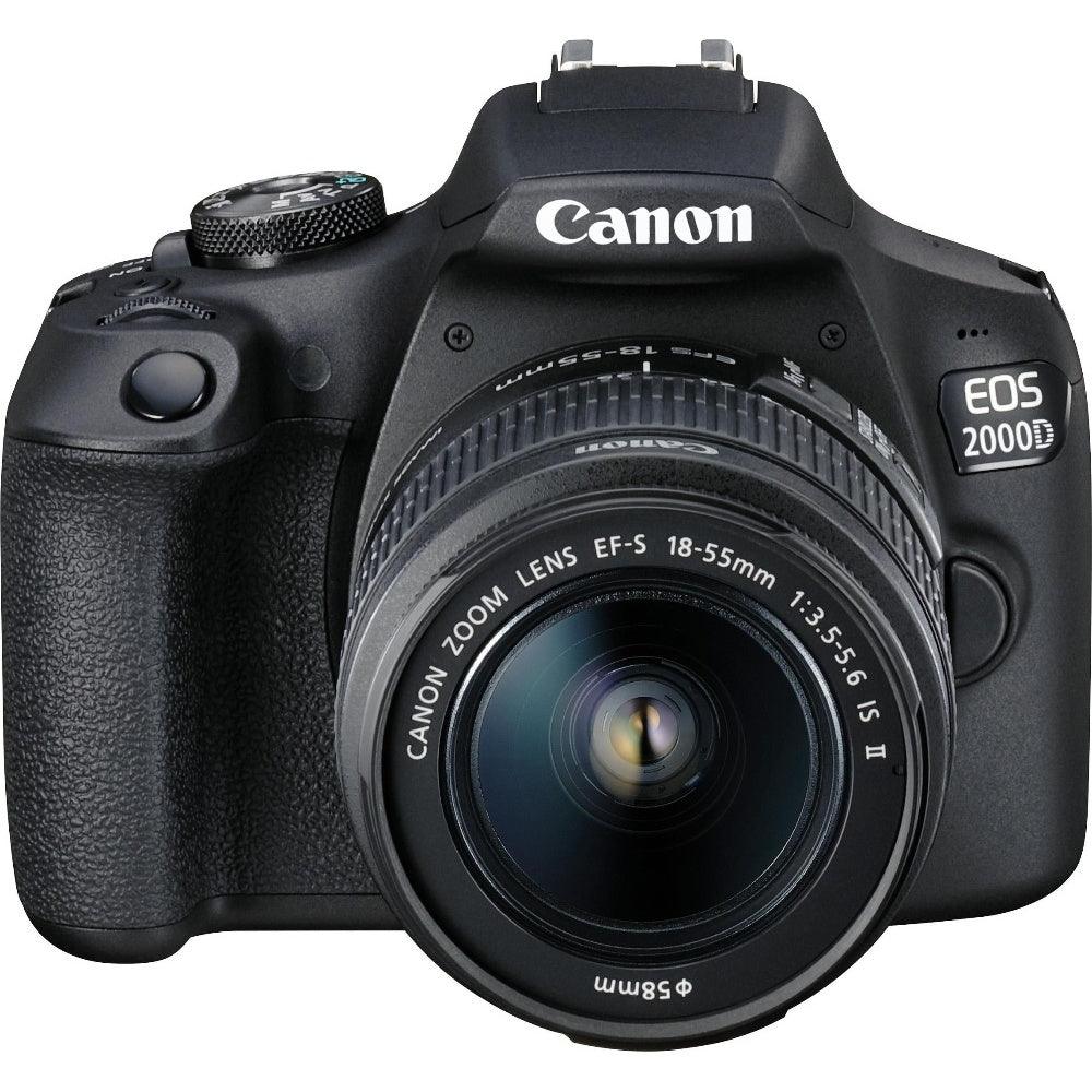 Canon EOS 2000D DSLR Camera with EF-S 18-55mm IS II Lens - Black - Camera + Lens