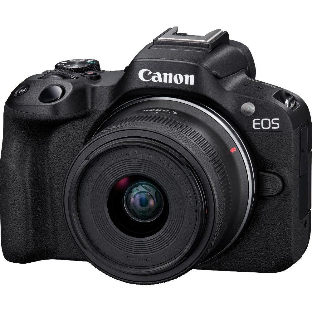 Canon EOS R50 APS-C Mirrorless Camera inc RF-S 18-45mm Lens - Black