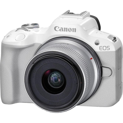 Canon EOS R50 APS-C Mirrorless Camera inc RF-S 18-45mm Lens - White