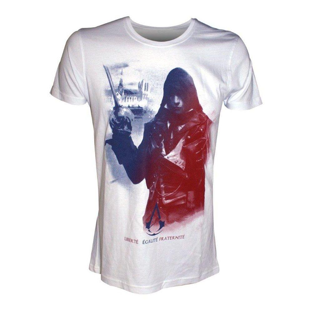 ASSASSIN’S CREED Unity Arno Freedom Equality and Brotherhood T-Shirt Male Small White - S