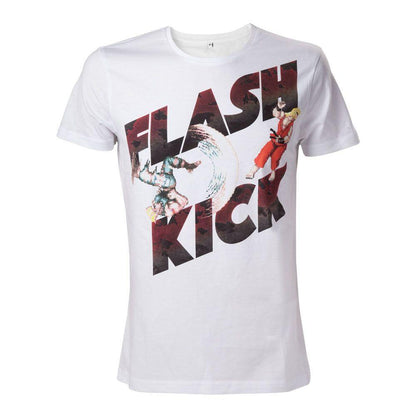 CAPCOM Street Fighter IV Guile’s Flash Kick T-Shirt Male Small White - S