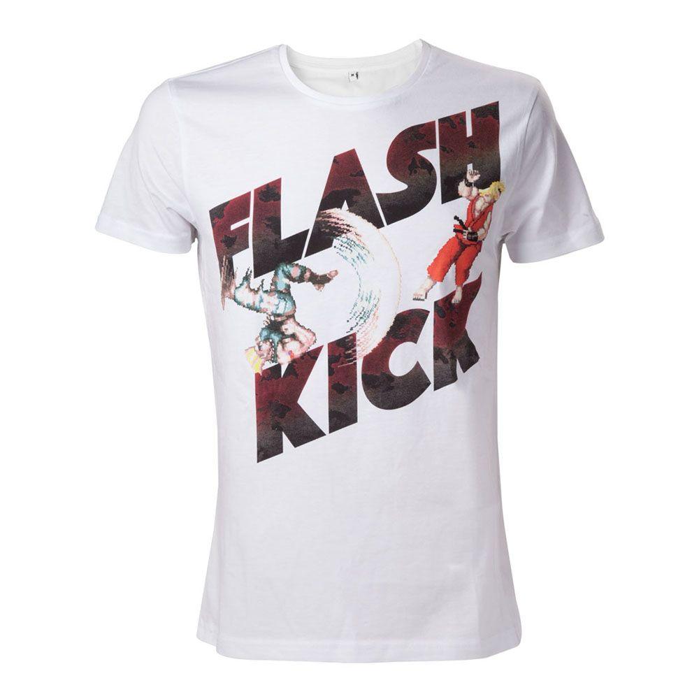 CAPCOM Street Fighter IV Guile’s Flash Kick T-Shirt Male Small White - S