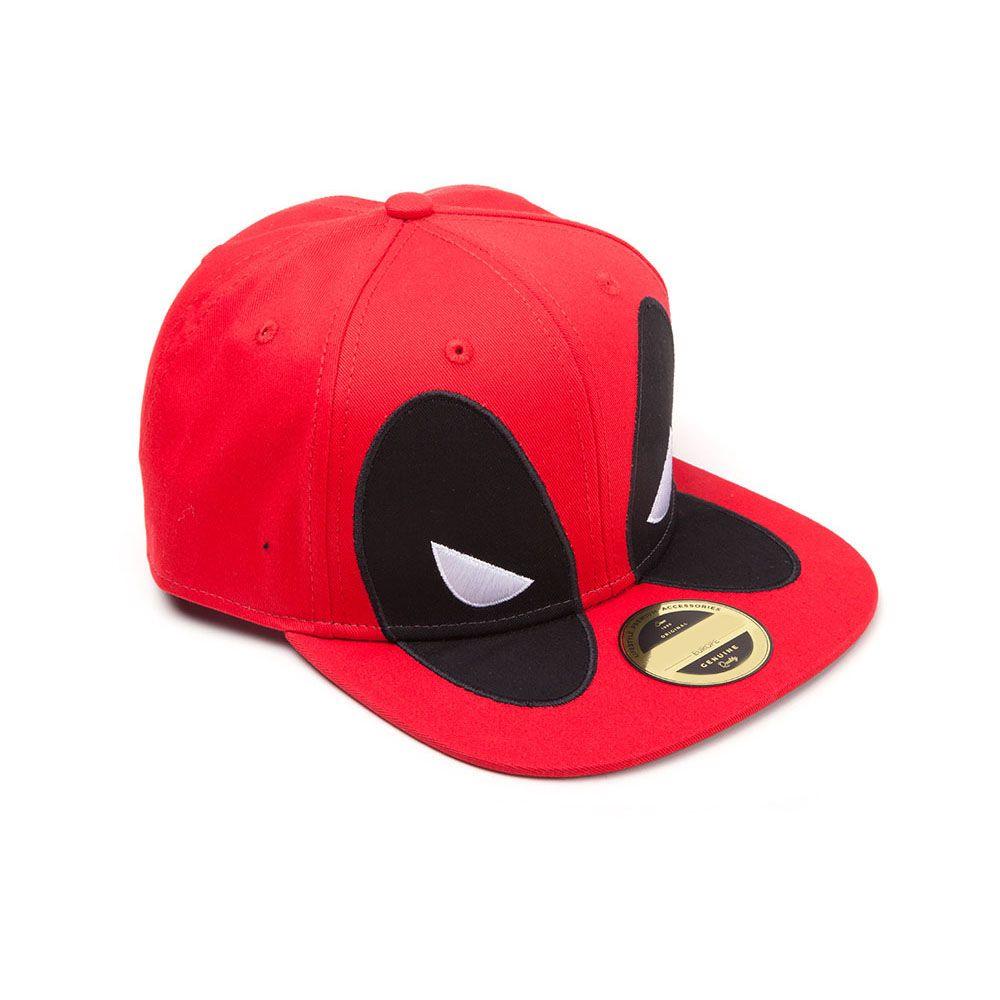 MARVEL COMICS Deadpool Big Face Snapback Baseball Cap Red/Black