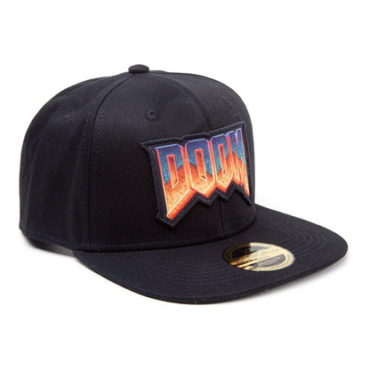 DOOM Logo Patch Snapback Baseball Cap Black