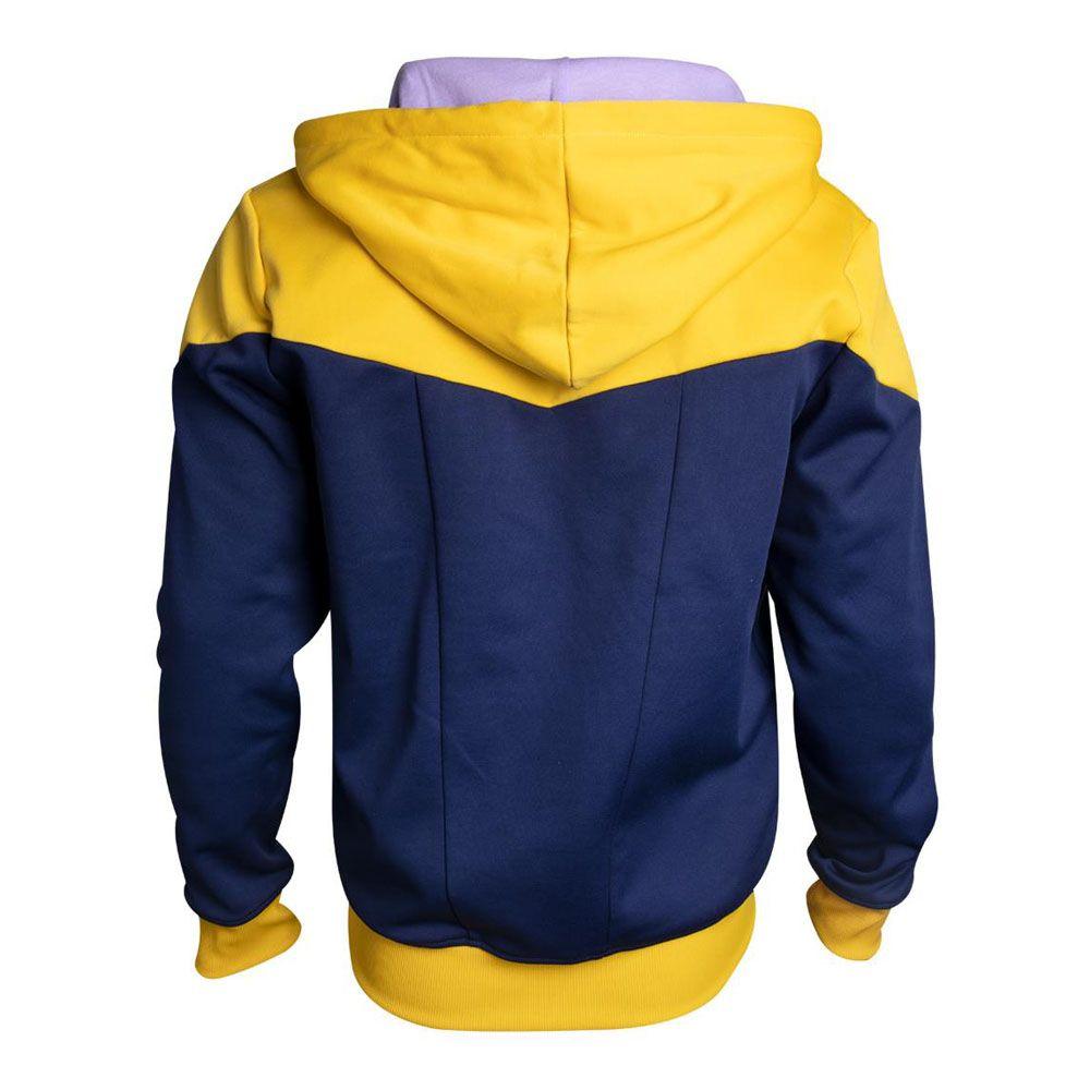 MARVEL COMICS Avengers: Infinity War Thanos Outfit Full Length Zipper Hoodie Male Small Blue/Yellow