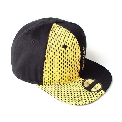 POKEMON Block Pikachu Snapback Baseball Cap Unisex Black/Yellow