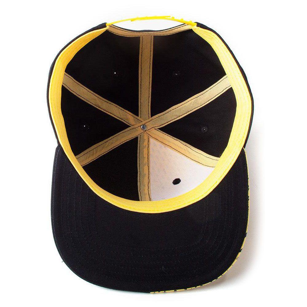 POKEMON Block Pikachu Snapback Baseball Cap Unisex Black/Yellow