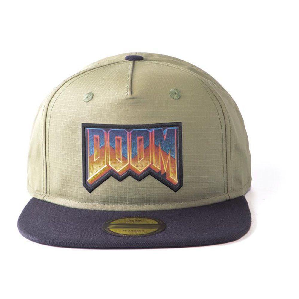 DOOM Eternal Original Retro Logo Snapback Baseball Cap Unisex Light Green/Black