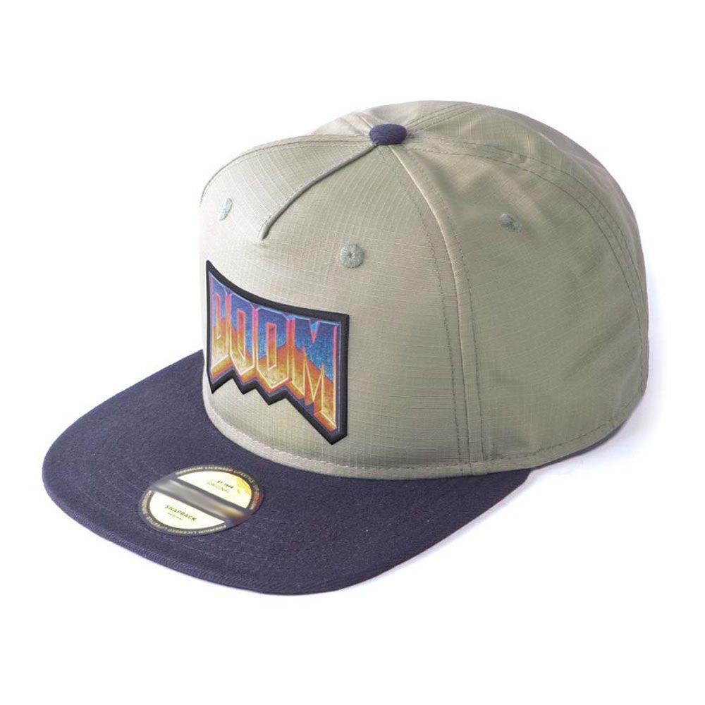 DOOM Eternal Original Retro Logo Snapback Baseball Cap Unisex Light Green/Black