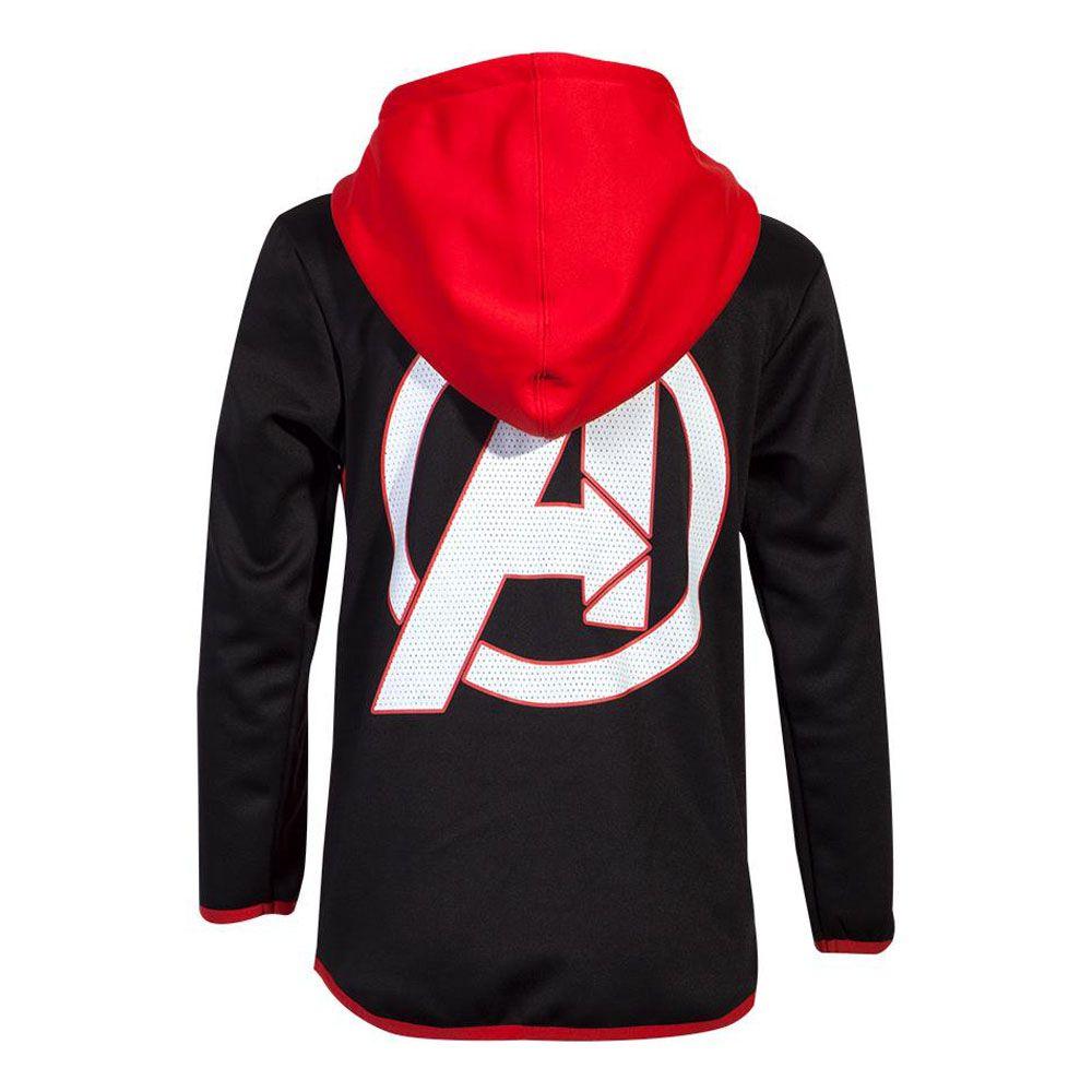 MARVEL COMICS Avengers Logo Teq Full Length Zipper Hoodie Kid’s Unisex 146/152 Black/Red