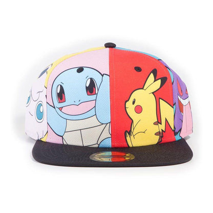 POKEMON Characters PopArt Snapback Baseball Cap Unisex Multi-colour