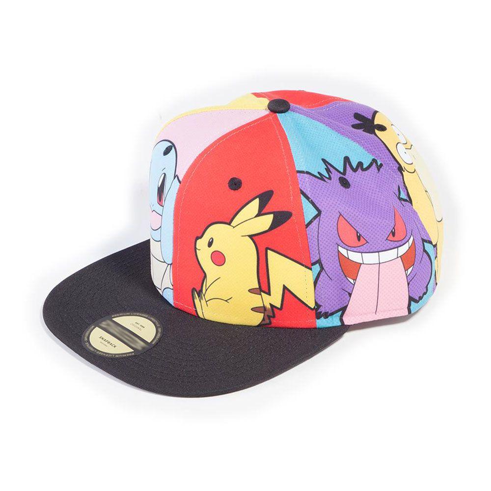 POKEMON Characters PopArt Snapback Baseball Cap Unisex Multi-colour