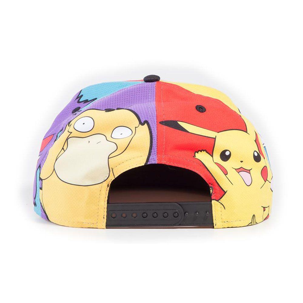 POKEMON Characters PopArt Snapback Baseball Cap Unisex Multi-colour