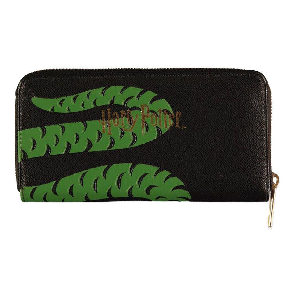 HARRY POTTER Wizards Unite Slytherin Logo & Symbol Zip Around Wallet Female Black